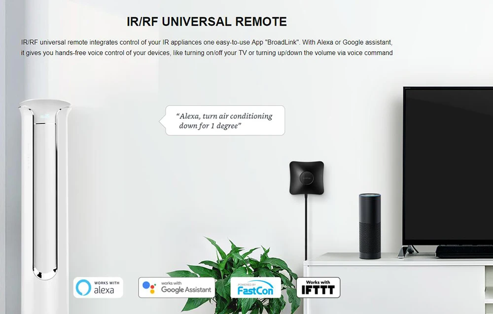 Broadlink RM4 PRO WiFi IR RF Universal Smart Home Fernbedienung BestCon RM4C Mini IR TV Controller Arbeitet mit Alexa google Hause – Detail 12