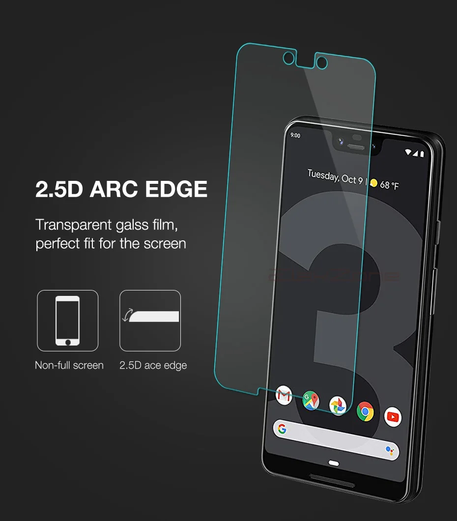 9H Premium Tempered Glass For Google Pixel 4a 4 3 3a 2 Screen Protector Film For Google Pixel 4XL 3a XL 2 XL HD Protective Glass