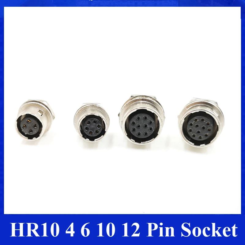 Hirose connector 4 6 10 12 pin Female Socket HR10A-7R- 4S 6S, HR10A -10R-10S 12S Female connector, ZOOM Basler GIGE CCD Camera