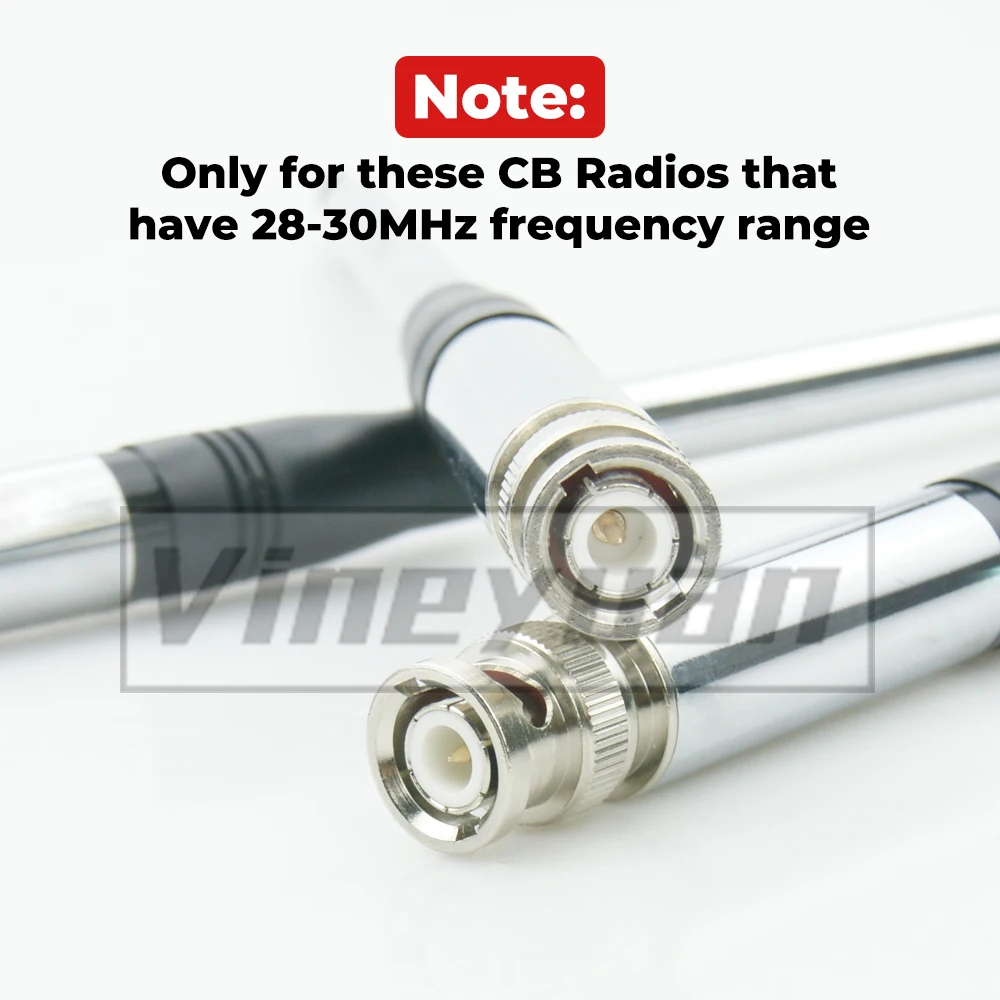 2022 NEW 28-29MHz BNC Male Telescopic Connector Radio Antenna 130cm/51.18inch 28-30MHz CB Radio Long Antenna