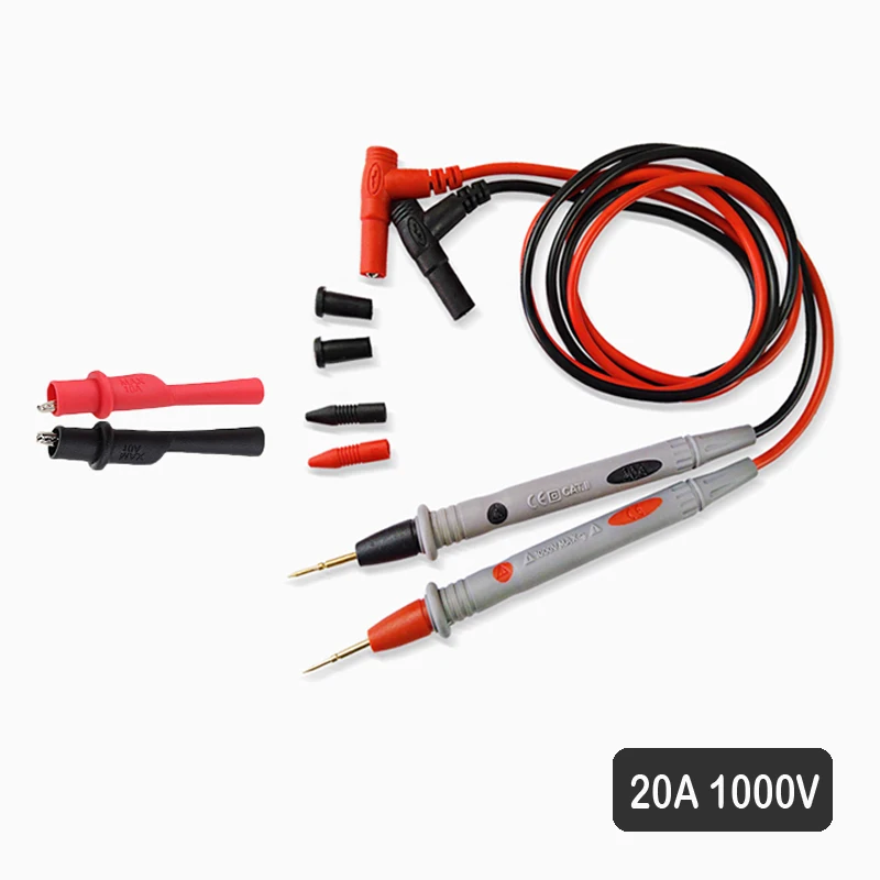 Digital Multimeter 20A max 1000V  Silica Gel Probe Test Leads Pin Needle Super Tip Multi Meter Tester Lead Probe Wire Pen Cable