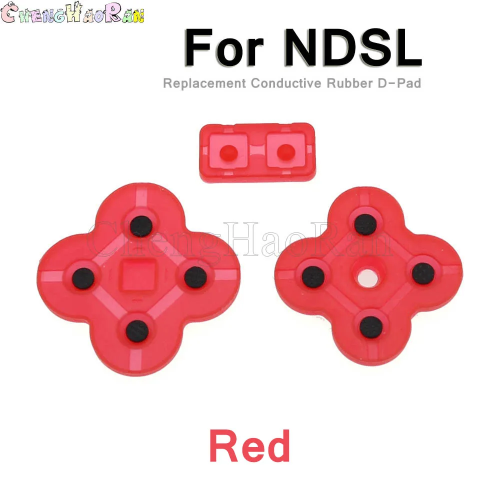 Silicone de Borracha Condutora D-Pad, D-Pad, L R, Esquerda e Direita Teclado para NDSL, DSL, DS Lite, Botão Controlador, Peças de Reparo, 9 Cores, 1 Conjunto