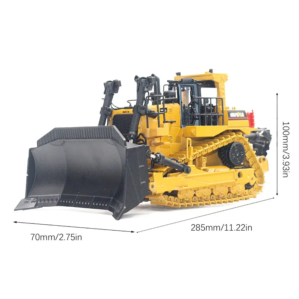 Huina 7700 1:50 Simulation Metal Bulldozer Engineering Car Construction Vehicle Engineering Track Car Metal Toys For Kids