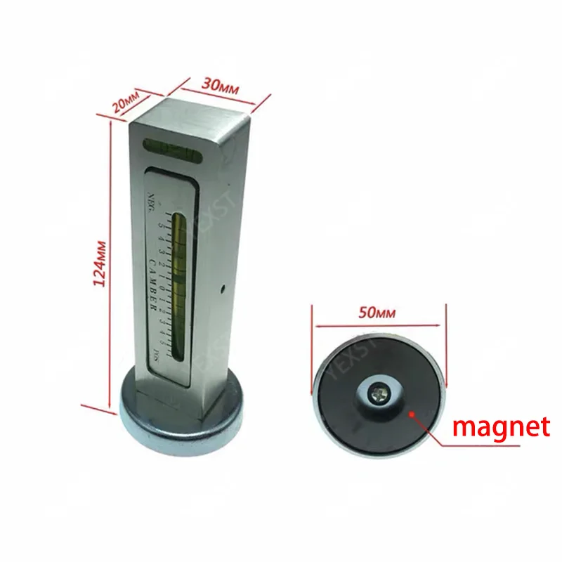 Adjustable Magnetic Camber Castor Strut Wheel Alignment Gauge Tool Four Wheel Positioner