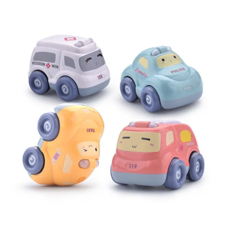 Children\'s toy car inertia car baby pull back car music sound and light toy for 0-3 years old children christmas gifts