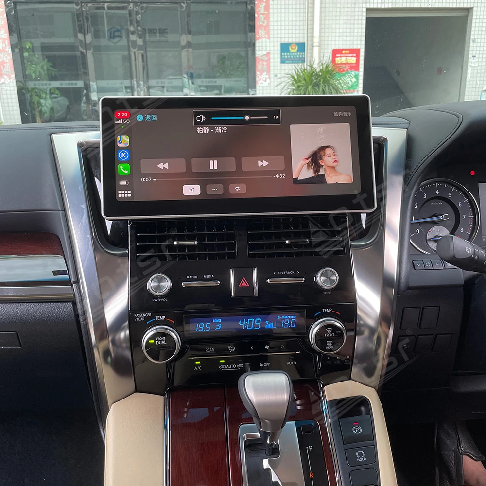 6+128G For Toyota Alphard 30 2015 - 2019 Tesla Screen Android Car Radio Multimedia Player GPS Navigation CarPlay PX6 12.3