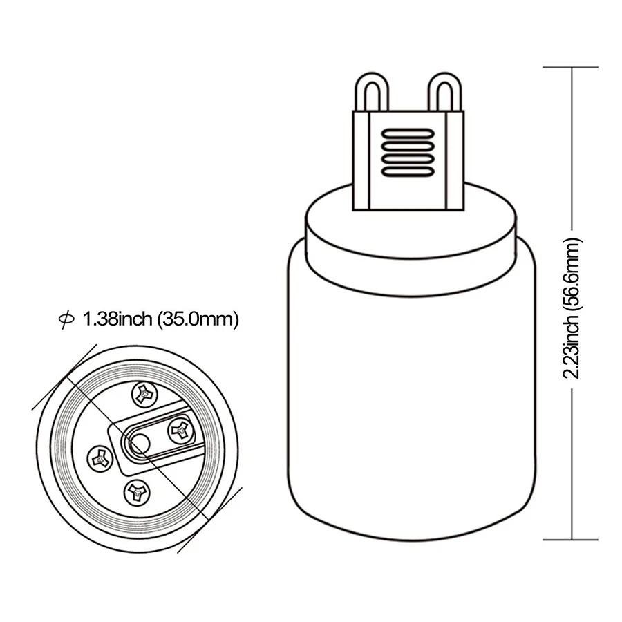 G9 to E27 Lamp Holder Converter Base Socket Bulb Lamp Holder Adapter For Led Lamp Durable Fireproof Material