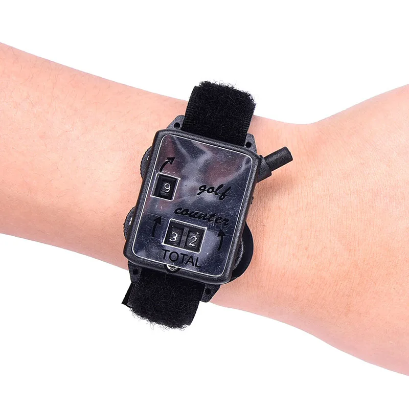 Neue Golf Punktzahl Hub Zähler Zählen Uhr Putt Zähler Scoring Gerät mit Armband Drop Verschiffen