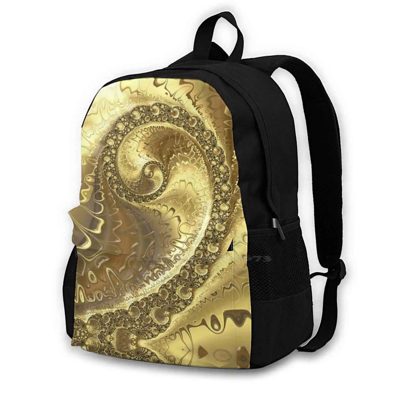 Golden Soul School Bags Travel Laptop Backpack Soul Vintage Dark Happy Love Music Funny Souls Typography Album Anime Black Cool