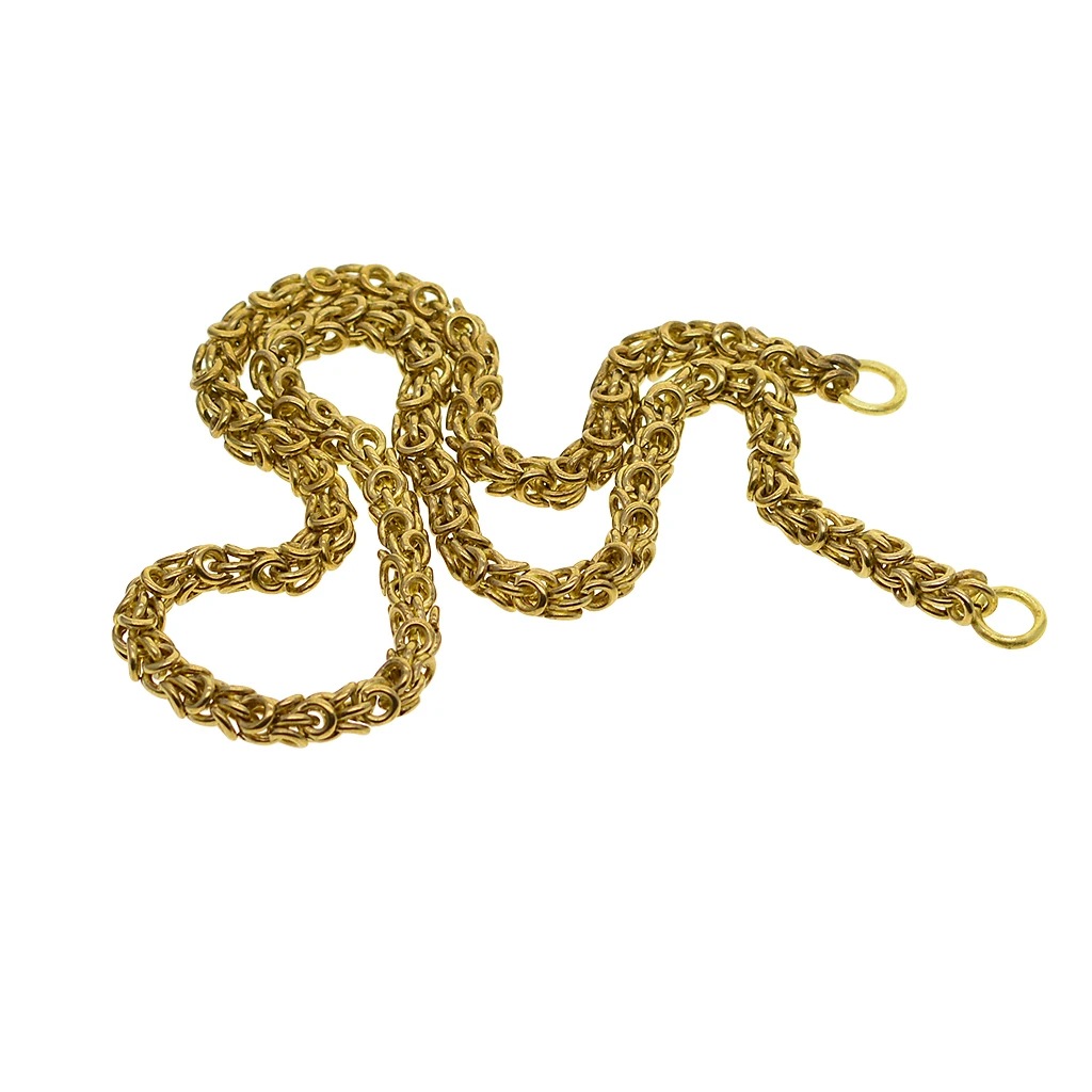 viking Punk biker Fine solid brass 6 mm thick Byzantine snake chain necklace wallet jean FOB keychains chain  DIY
