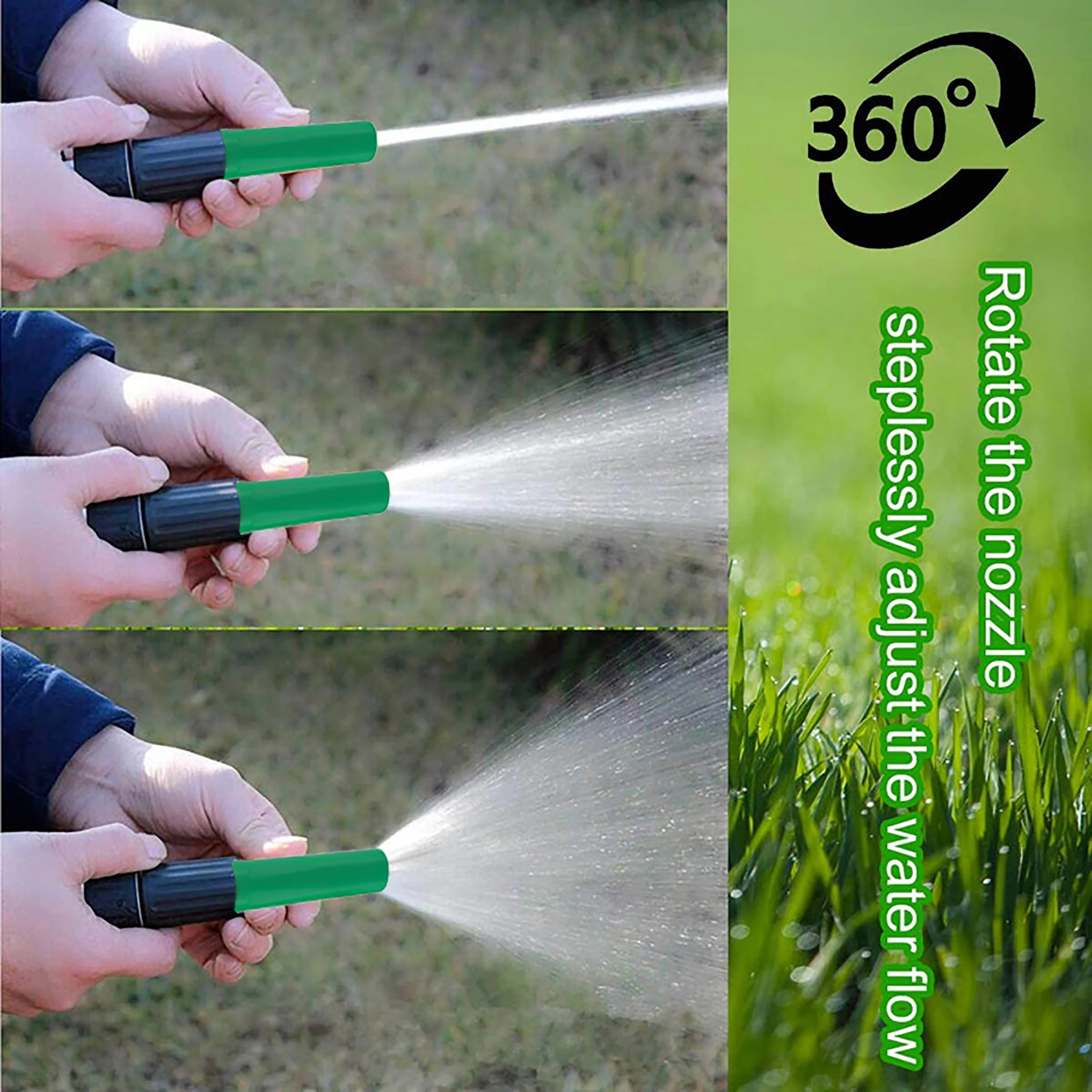 Adjustable Direct Injection Water Gun Garden Irrigation Watering Sprinkler High Pressure Car Wash Nozzle Household Cleaning Tool