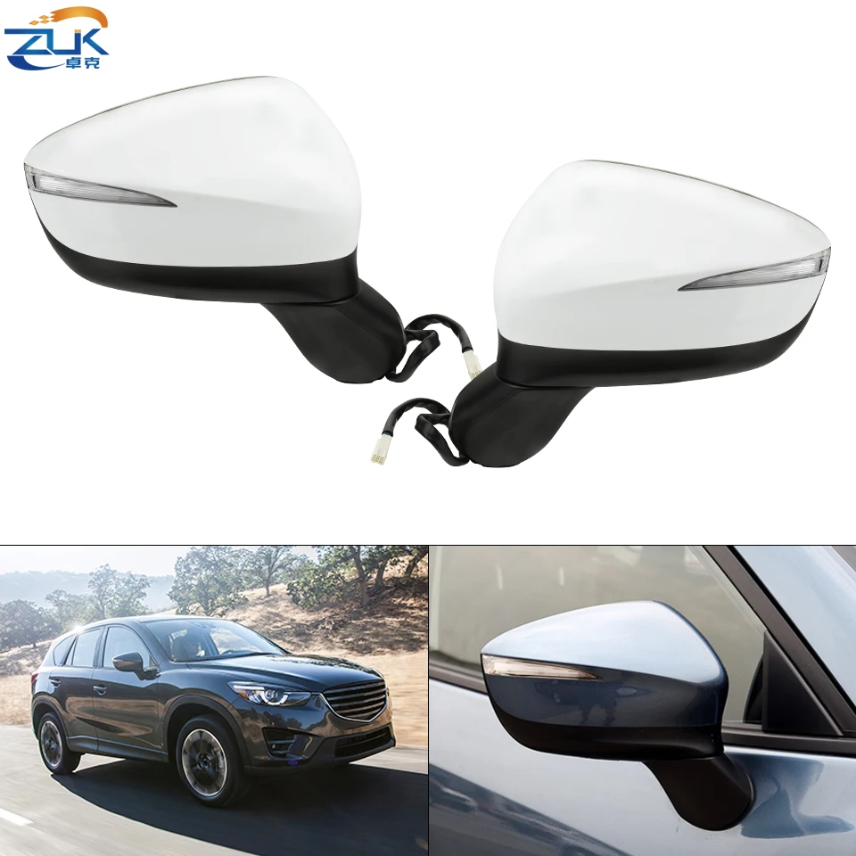 2PCS Exterior Door Rearview Mirror For Mazda CX-5 CX5 2015 2016 With Electric Angle Adjust Folding Heating Blind Spot Monitoring