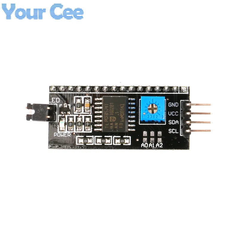 Módulo LCD IIC/I2C 1602, placa adaptadora de 5V, pantalla 1602A para Arduino, azul, amarillo y verde