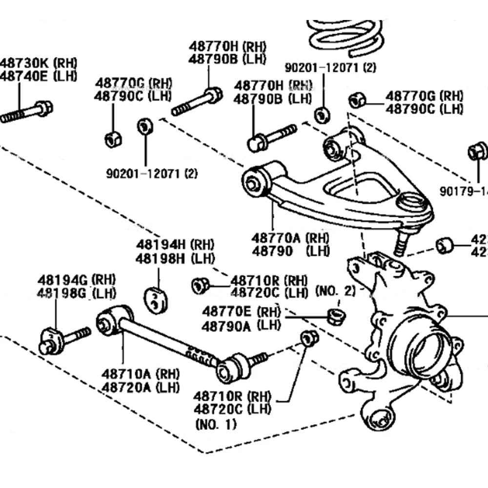 High Quality Rear Track Control Rod With Ball Joint 48710-22300 GX90 GX100 For Chaser Cresta Mark II  JZX90 JZX100