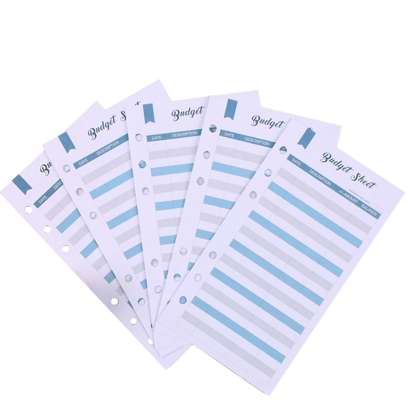 

60 Expense Tracker Budget Sheets Cash Envelope Trackers for A6 Budgeting Envelopes,Cash Envelope Wallet,Binder Pockets