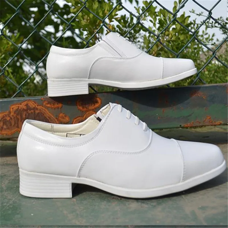 Big Size Men White Wedding Dress Shoes Breathable Three Joint Performance Shoes Men\'s Pointed Formal Shoes Plus Yard