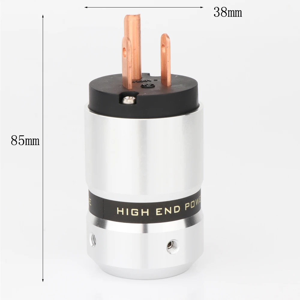 Paar Hi-End Rhodium/Gold/Rot ver kupfert uns Netz stecker Stecker iec Buchse DIY Netz kabelst ecker – Detail 7