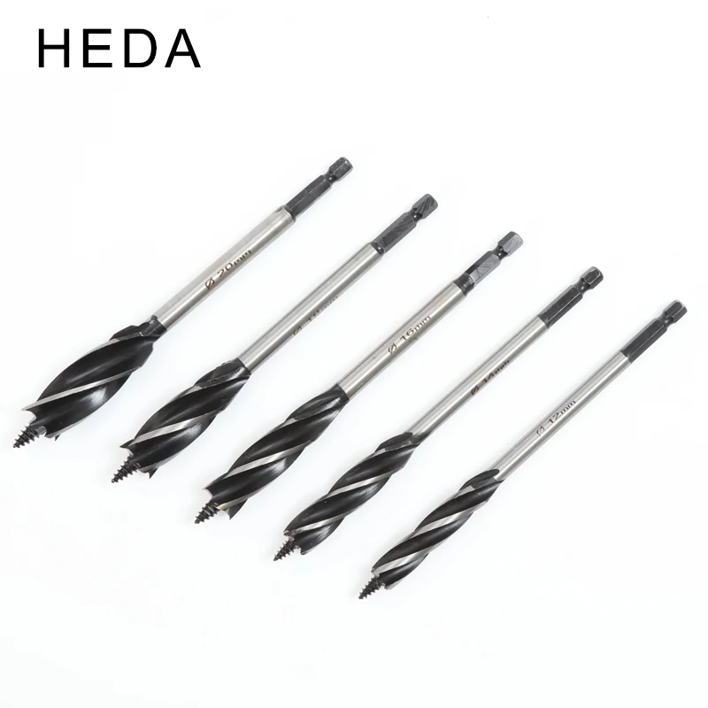 Vástago Hexagonal de 12-32mm para taladro eléctrico, broca central de acero de alto carbono para carpintería, herramientas perforadoras para
