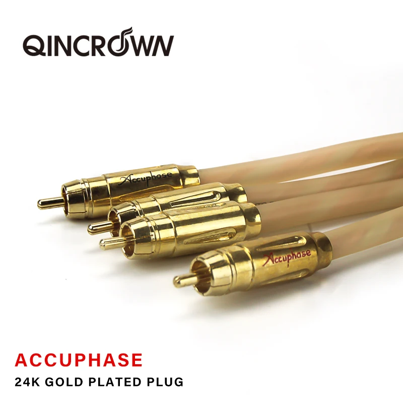 Par Doble Oro rca Cable de Audio 2RCA a 2RCA enchufe de Audio reproductor de CD de alta fidelidad conecta amplificador a cable de altavoz