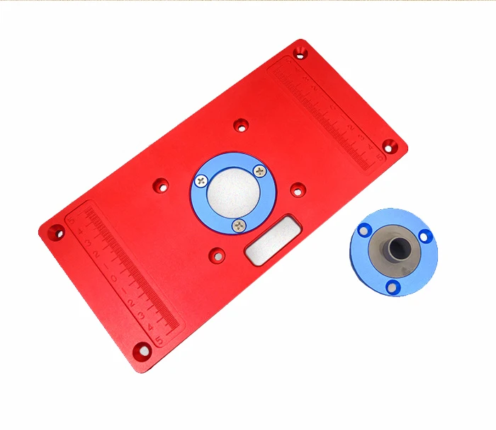 Professional Router Table Plate 700C  Aluminium Alloy Router Table Insert Plate for Woodworking Benches 235mmx120mmx7mm