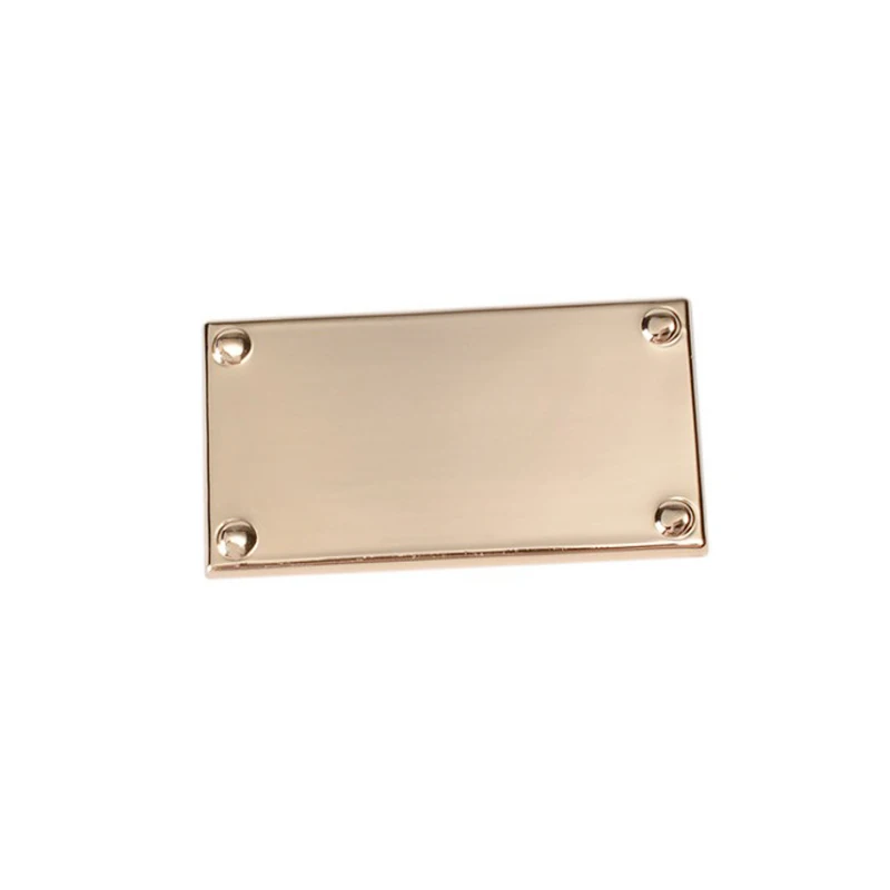 Rectangular Universal Labels for Hardware, Blank Metal Trademark, Bag Brand Accessories, 20 PCs, 40*21mm, Factory Direct