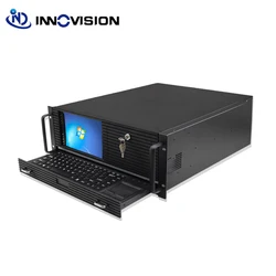 Custodia per Server Workstation 4U 550MM di profondità ad alte prestazioni telaio per PC industriale custodia Rack 4U All-in-one con schermo LCD da 8.9 pollici