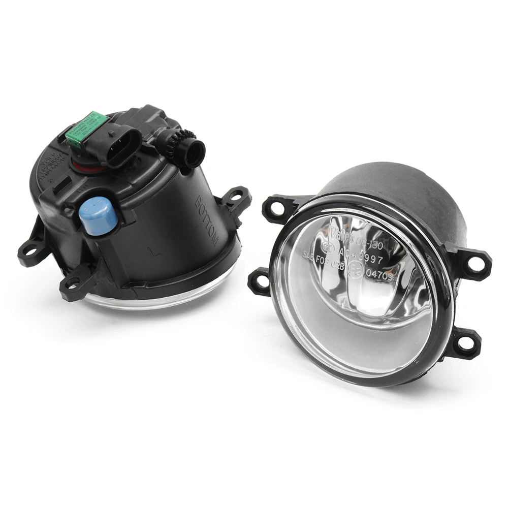 Pair Left&Right Front Clear Fog Lights +Wiring Harnes+Black Grille Cover For Toyota Yaris Sedan 4D 2007-2012