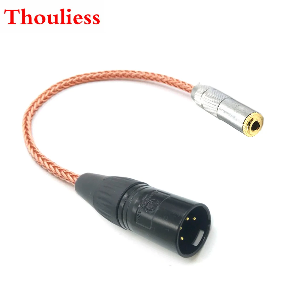 

Thoulies DIY Single Crystal Copper 3.5mm TRRS Balanced Female to 4pin XLR Balanced Male Audio Adapter Cable XLR to 3.5mm Adapter