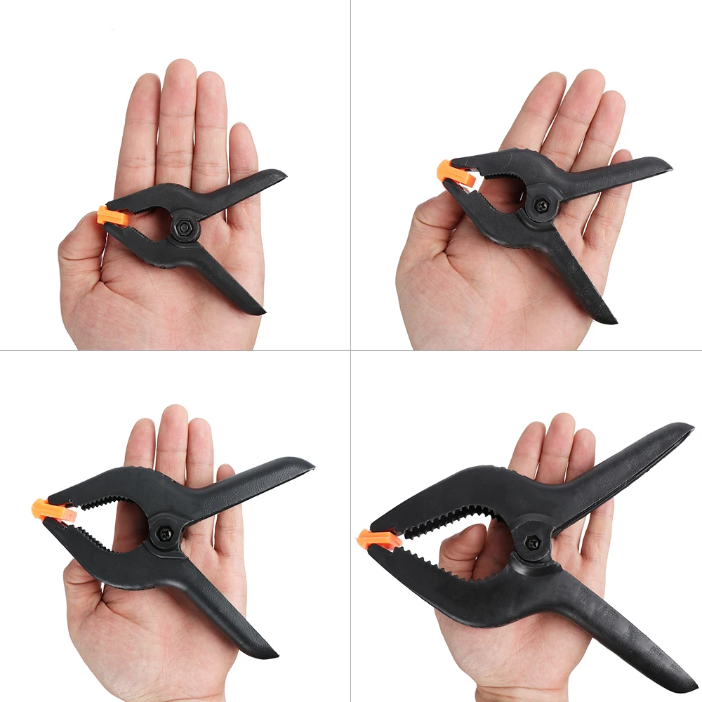 5pcs 2-9 inch Adjustable Nylon Mini Spring Clamps Muslin Clamps for Photo Studio Backdrops Woodworking DIY Projects