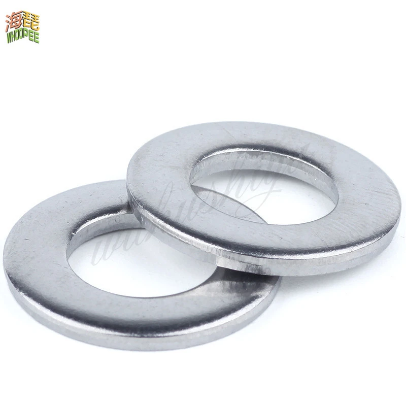 1-100pcs GB97 A2 304 Stainless Steel Flat Washer Plain Gasket for M1.6 M2 M2.5 M3 M4 M5 M6 M8 M10 M12 M16 M20 M24 Screw Bolt