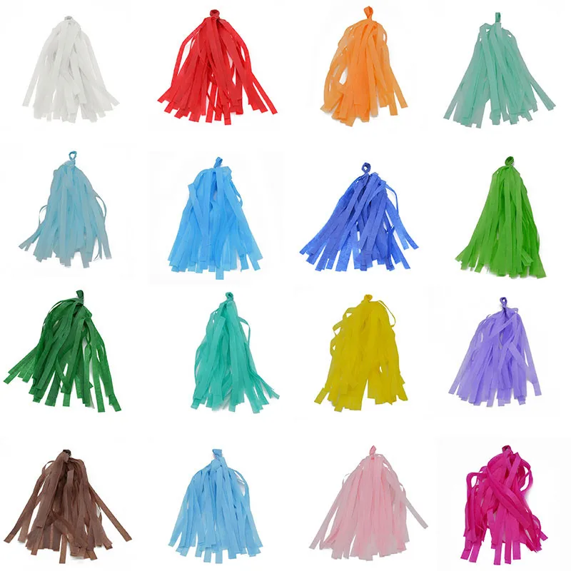 Mixed DIY Tissue Paper Tassel Garland for Wedding Kids Unicorn Birthday Party Decorations Baby Shower Favors Supplies