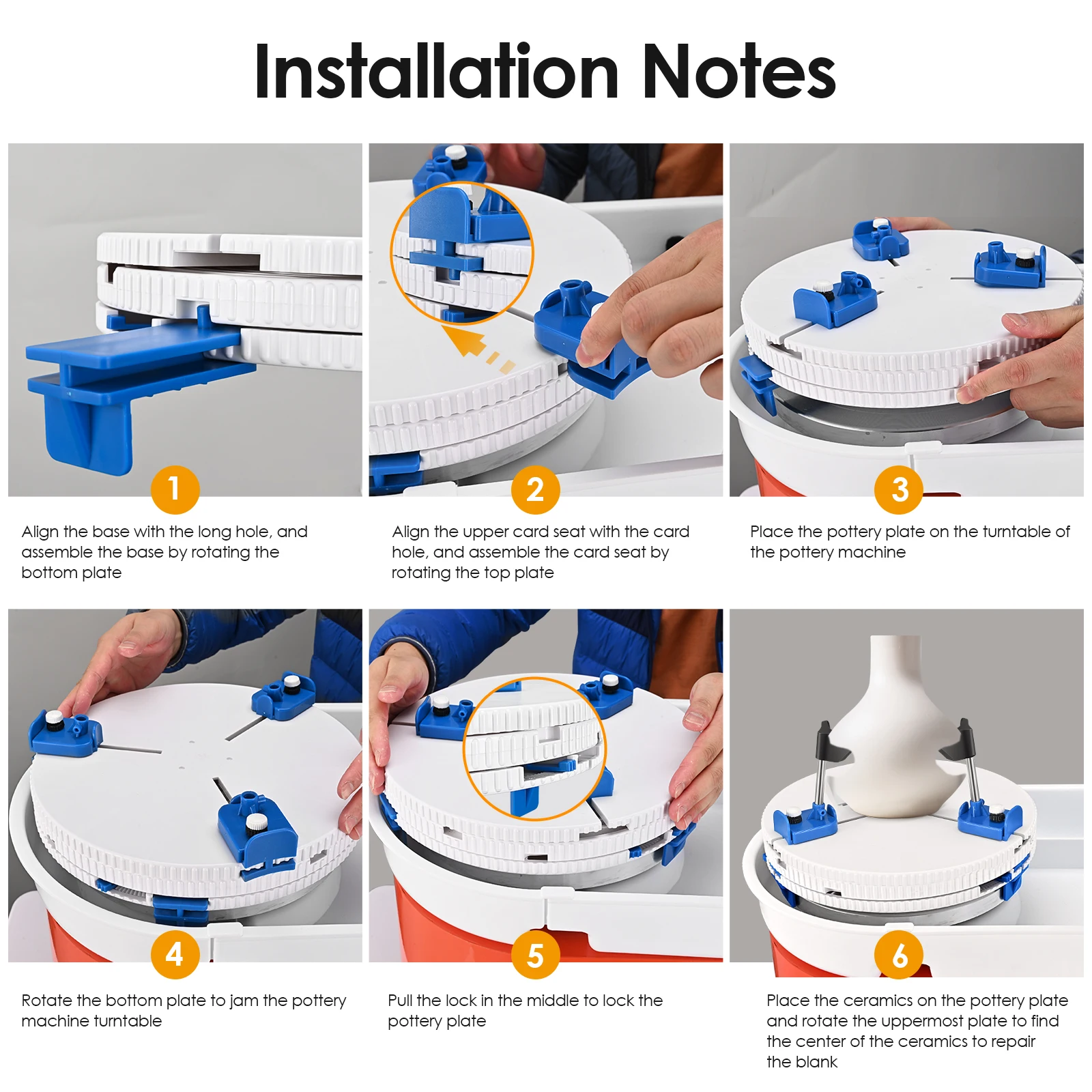 Pottery Wheel Clip Tool Ceramic Raw Vase Bowl Cup Repair Holder Clip Clay Polymer Scraping Repair Tools For Beginner Easy To Use