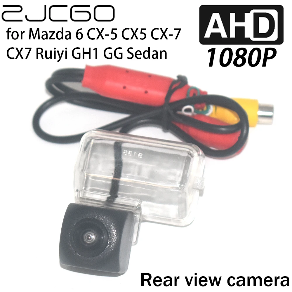 

ZJCGO Car Rear View Reverse Backup Parking AHD 1080P Camera for Mazda 6 CX-5 CX5 CX-7 CX7 Ruiyi GH1 GG Sedan