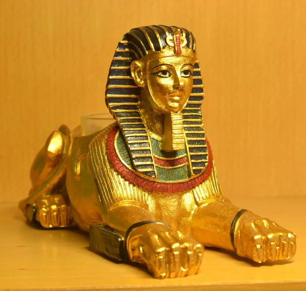 

EGYPTIAN SPHINX DECORATION HANDMADE CRAFTS MODERN HOME DECORATIVE GUARDIAN SAFE HOME