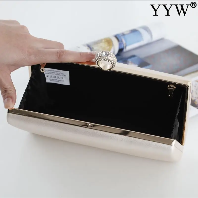 Fashion Women Leather Clutch Bag Shoulder Waterproof With Rhinestone Exquisite Design For Women Ladies Wedding Purse Clutches