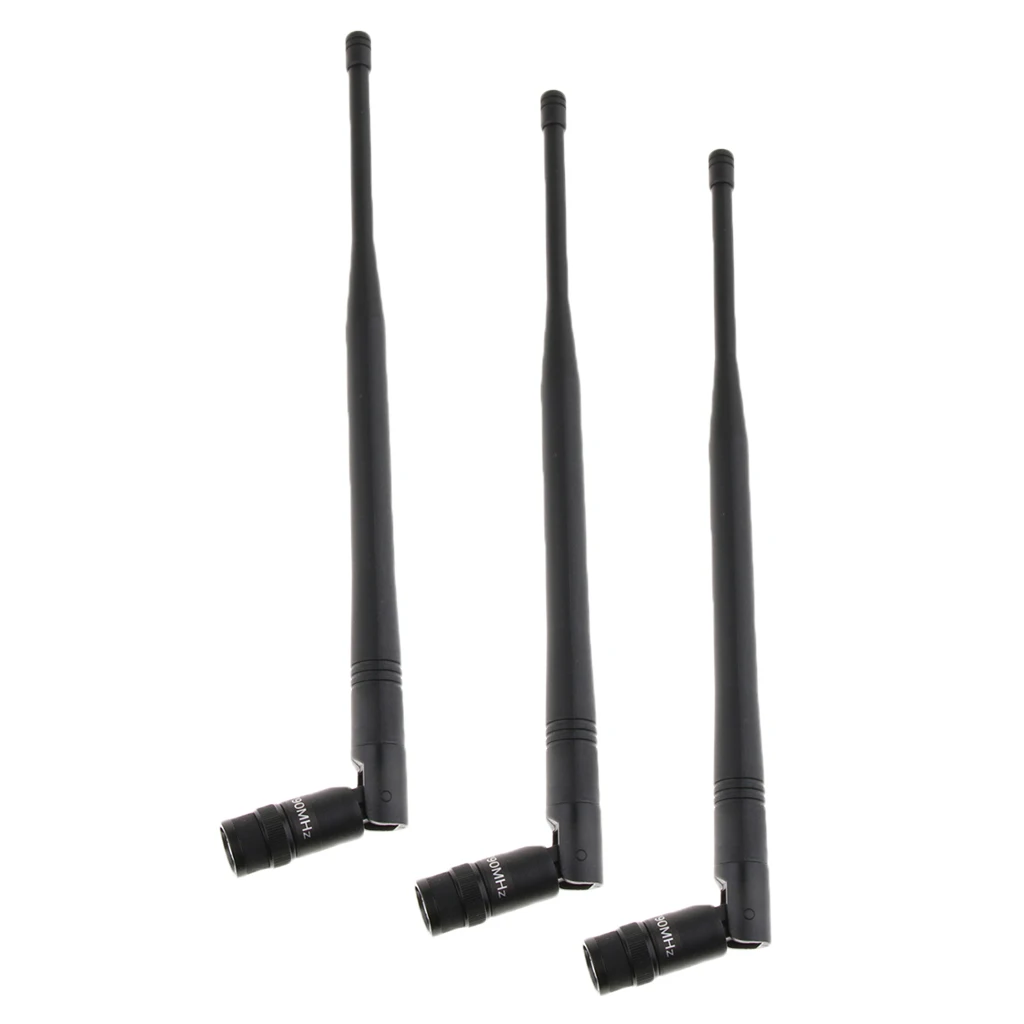 3pcs Durable UHF Wireless Microphone Antenna DIY Black Mic Accessories BNC