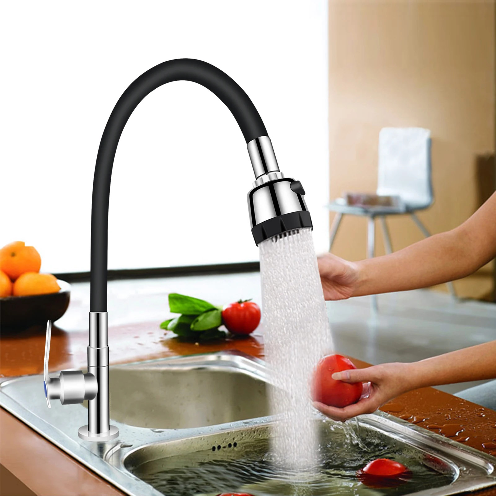 Rubinetto da cucina regolabile rubinetto da cucina girevole a 360 gradi rubinetti per lavabo accessori da cucina rubinetti per doccia