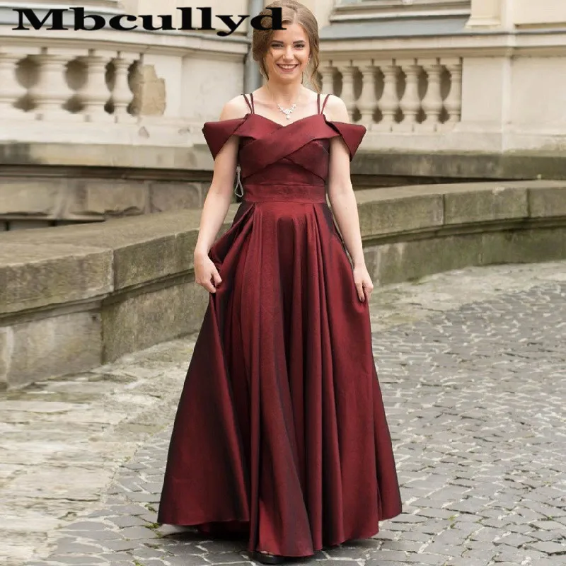 

Mbcullyd Charming Burgundy Long Prom Dresses 2023 Sexy Off Shoulder Evening Party Gowns For Women vestidos de fiesta de noche