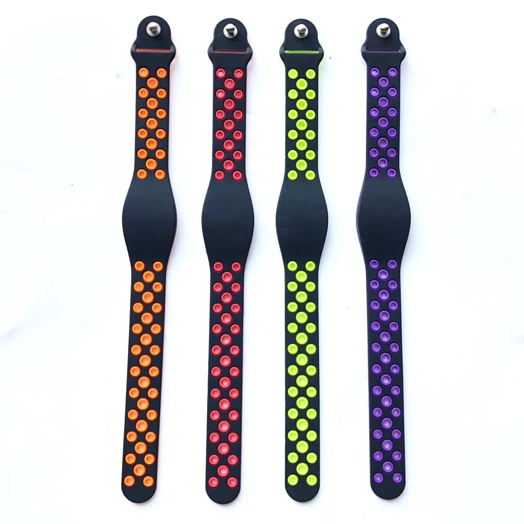 1PC 125khz ID Silicone Read Only Wristband Keyfob Smart Tag EM4100 TK4100 RFID Bracelet Access Control Card Colorful Ventilation