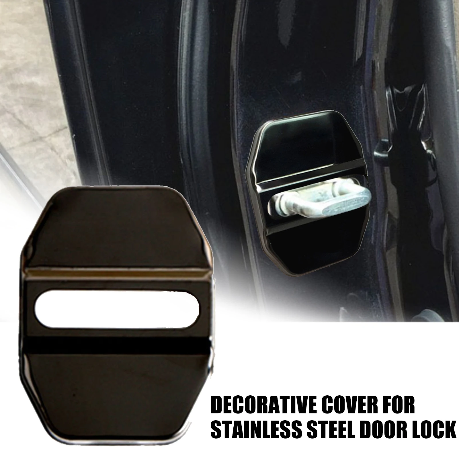 High Quality Door Lock Decoration Protection Cover Emblem case For Mercedes-AMG Stainless Steel Door Lock Cap Car styling