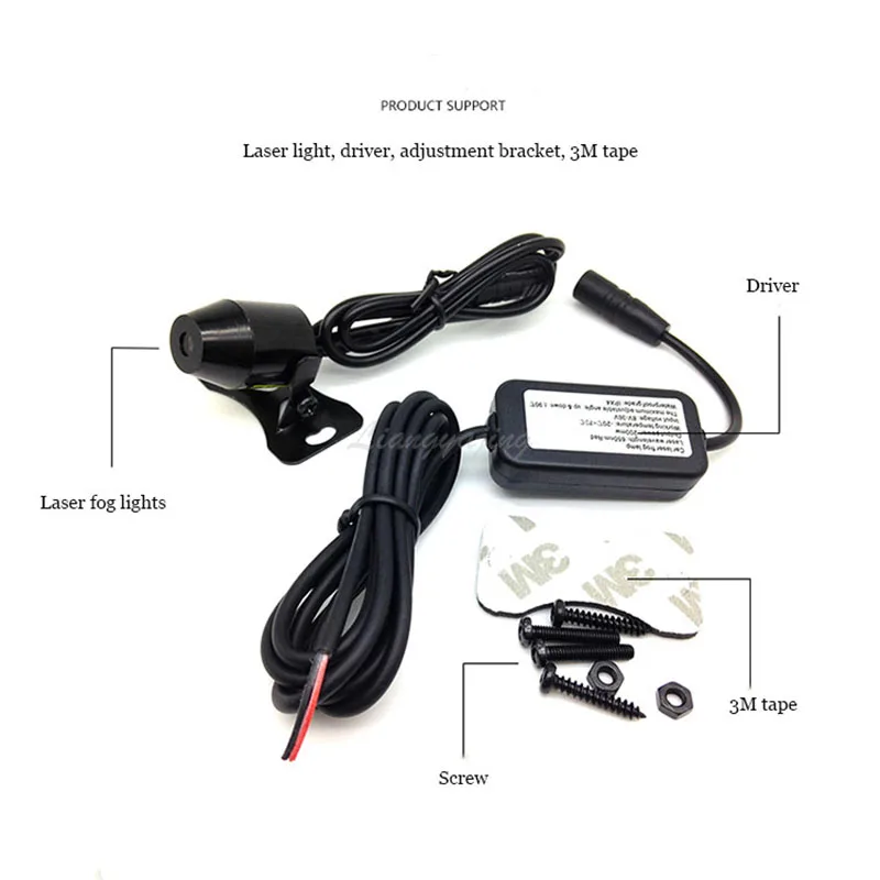 Car Trucks Motorcycle Accessories LED 12V 24V Lights Pattern Laser Spotlights Rear-End Collision Warning Fog Rear Tail Lights
