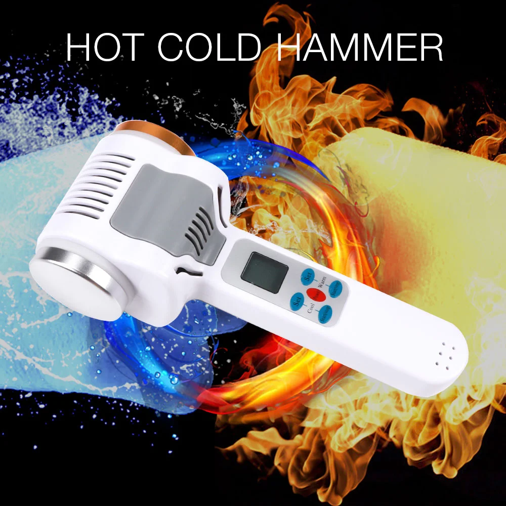 Portable Face Care Device Hot Cold Hammer Cryotherapy  Red Blue Photon Acne Treatment Lifting Rejuvenation Facial Machine