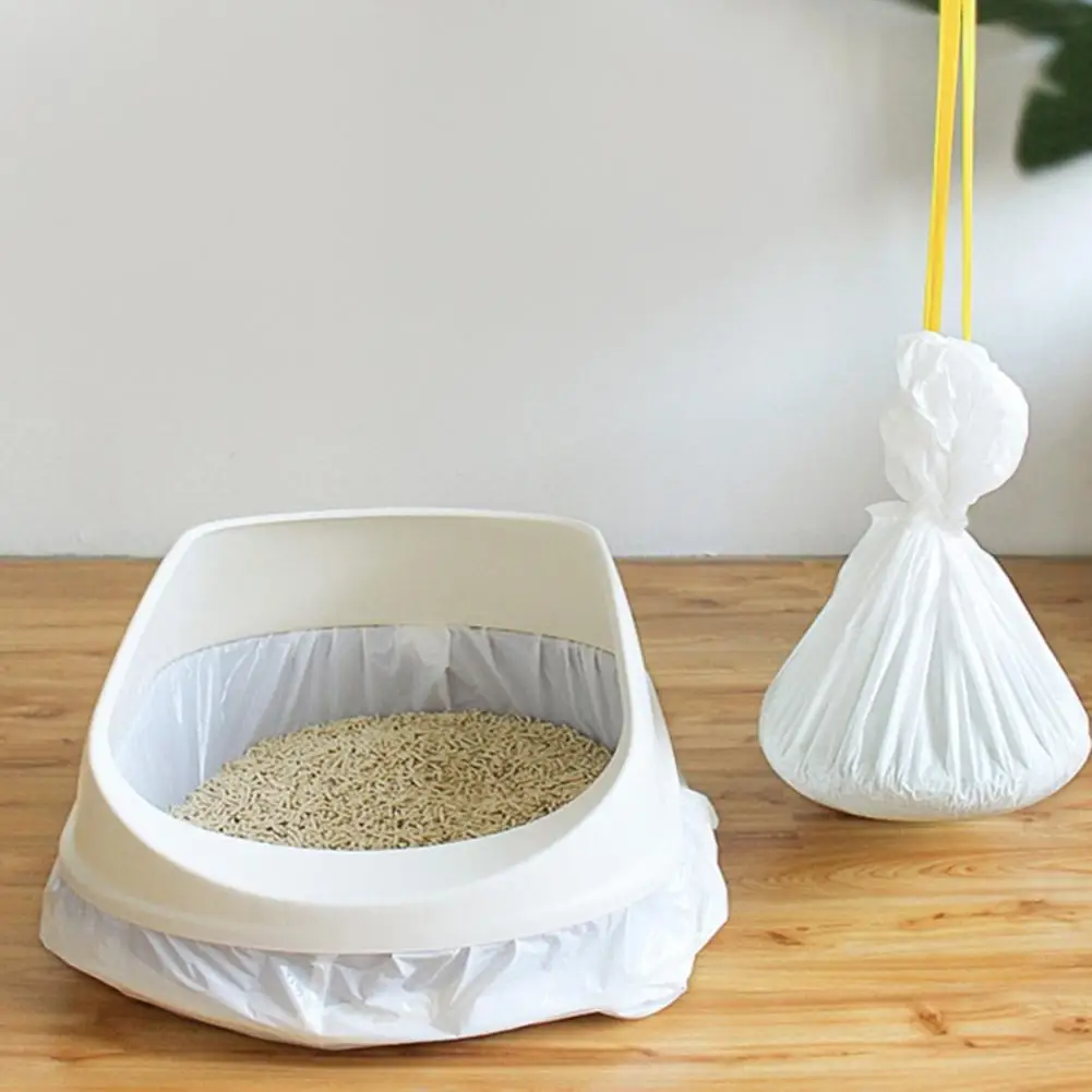 7 pieces of cat litter bag one-time thickening necessary fast LDPE pet cat litter box with lazy shovel-free cat litter bag hot