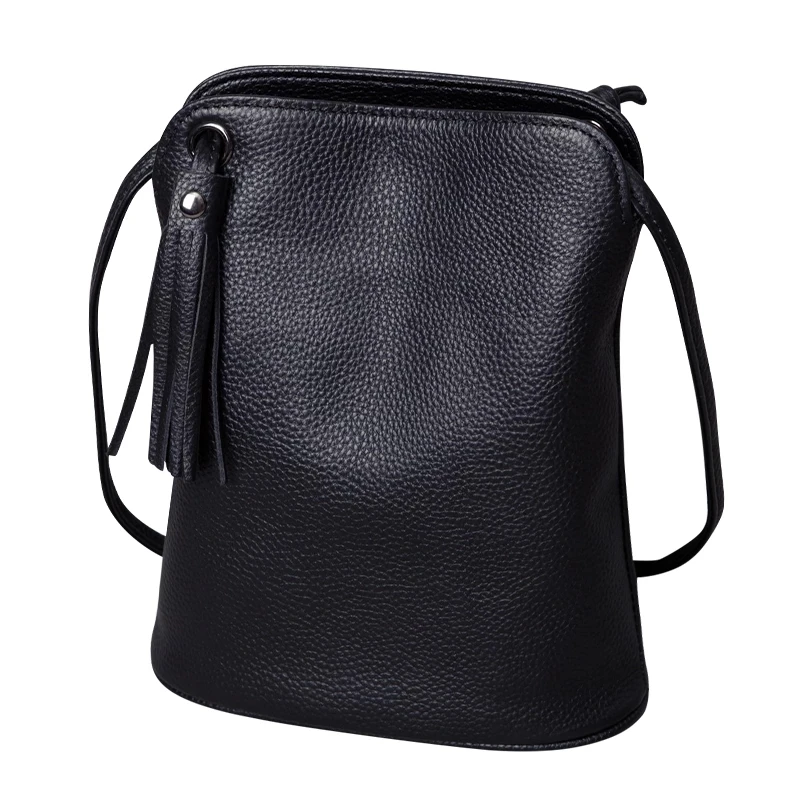 Genuine Leather Tassel Crossbody Bags Women Luxury Purse Ladies Small Shoulder Bag Fashion Money Wallets Female Messenger Bag