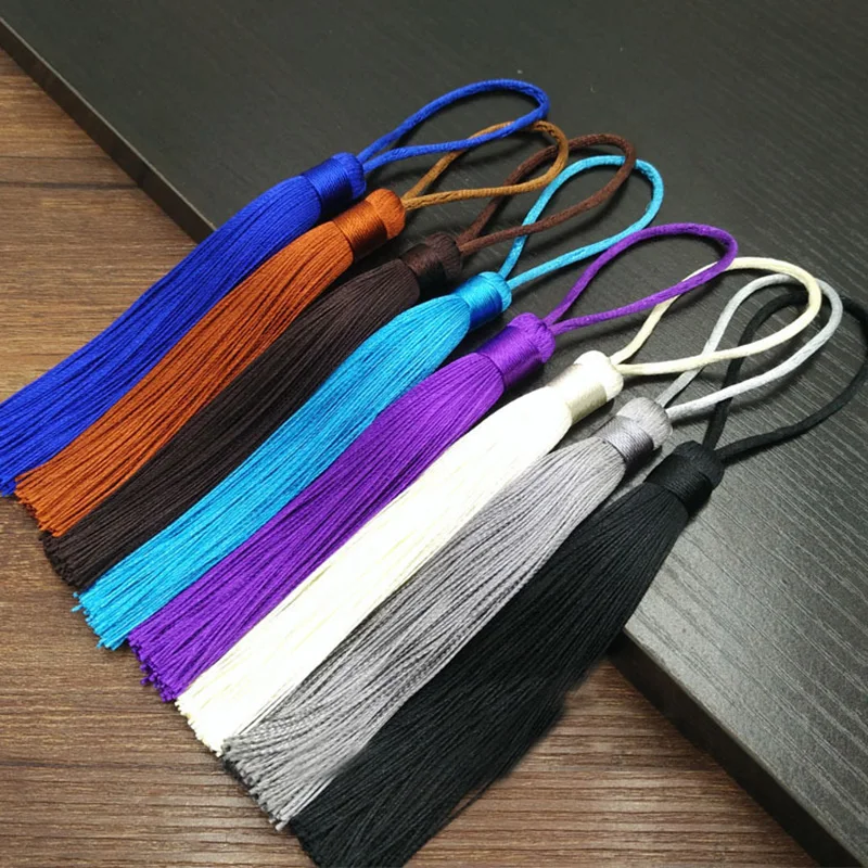 12pcs/lot 12cm Tassel Hanging Rope Silk Fringe Tassel Decorative Tassels For Sewing Curtains Garment Home Decoration Accessories