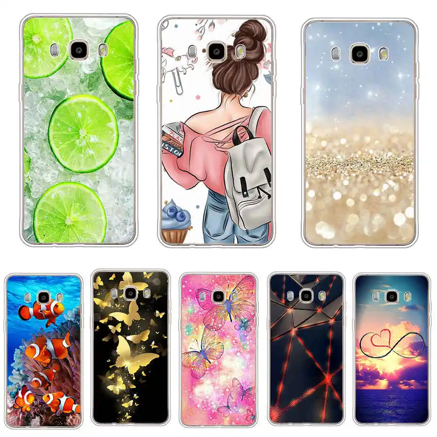 Phone Case For Samsung Galaxy J5 2016 J510F Soft Silicone TPU Cartoon Protector Cover Cases For Samsung J5 2016 J510 Bumper