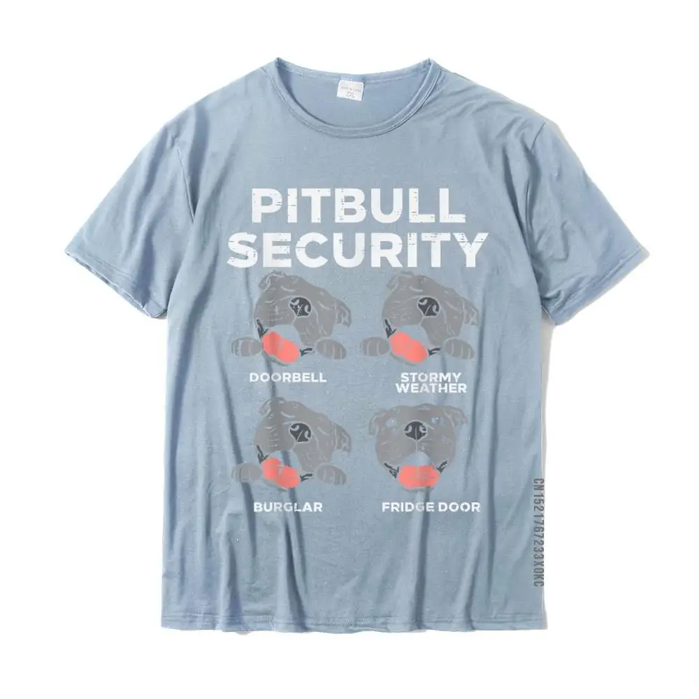 Pitbull Security Funny Pitties Pitty Dog Lover Owner Gift T-Shirt Cotton T Shirts For Students Casual Tees Funny Birthday