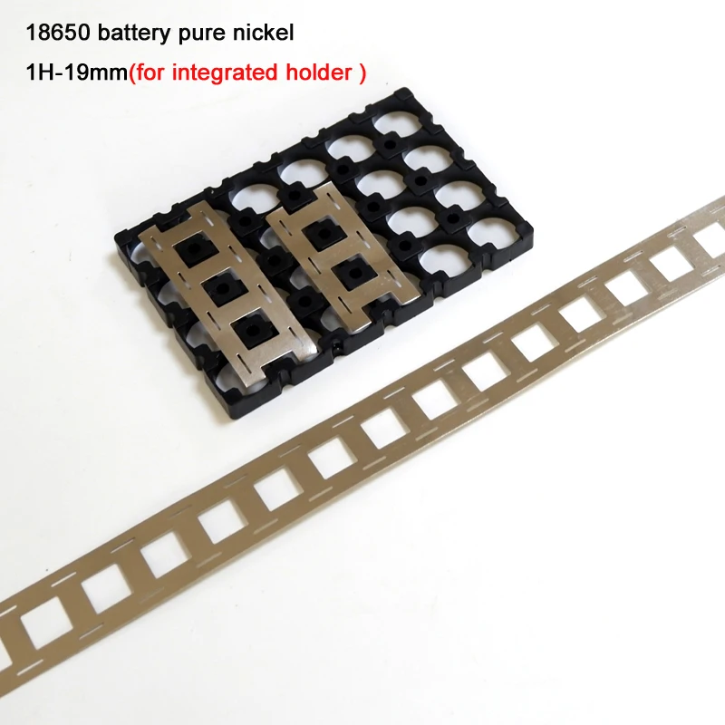 Correa de níquel puro de alta pureza, 5M, 99.96%, batería de litio 18650, tira de níquel puro, espaciado de celdas de 19mm, para soporte integrado