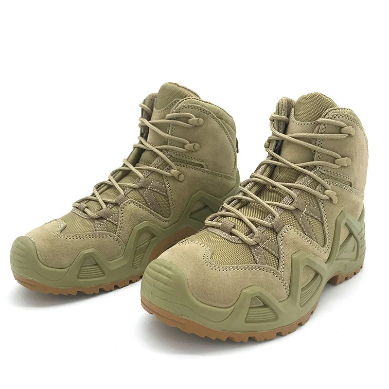 Tactical Combat Ankle Boots Outdoor Trekking Solider Mountaineering Medium And High Special Forces Desert Training Hiking Shoes