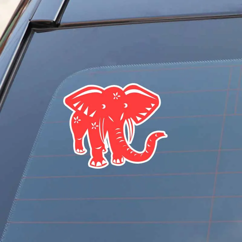 Beautiful Red Animal Elephant Graphical Car Sticker Decal PVC Decal JDM Car Sticker DIY Car Styling Auto Accessori Cover Scratch